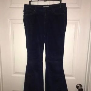 Free People blue corduroy bell bottoms size 28
